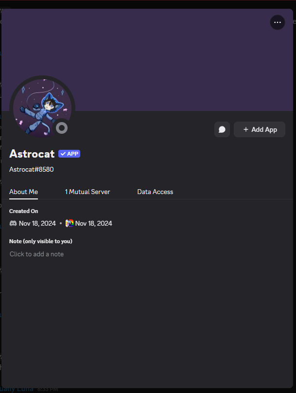 The Astrocat Discord Bot.