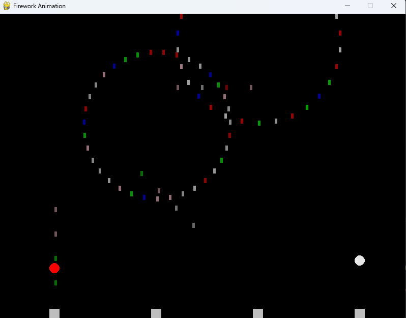Fireworks Animation built in Python